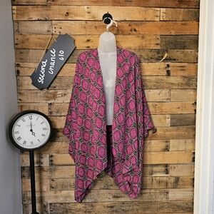 Izzy & Lola women's gypsy boho colorful print kimono size O/S